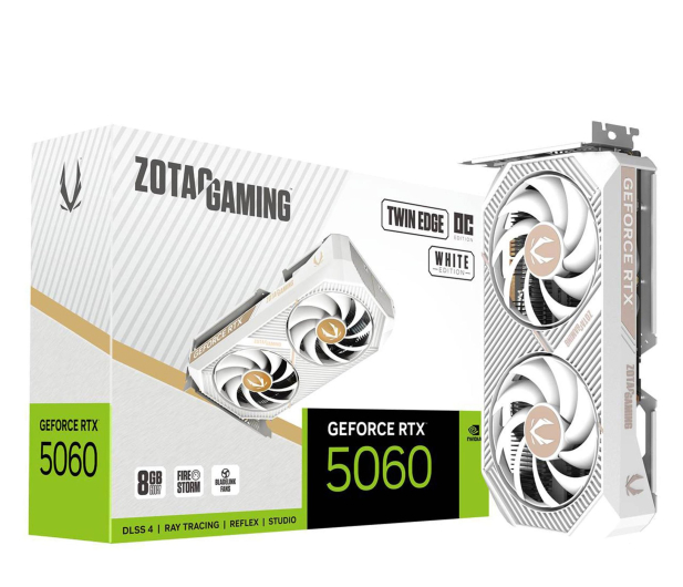 Zotac GeForce RTX 5060 Twin Edge OC White 8GB GDDR7 DLSS4 - 1352204 - zdjęcie